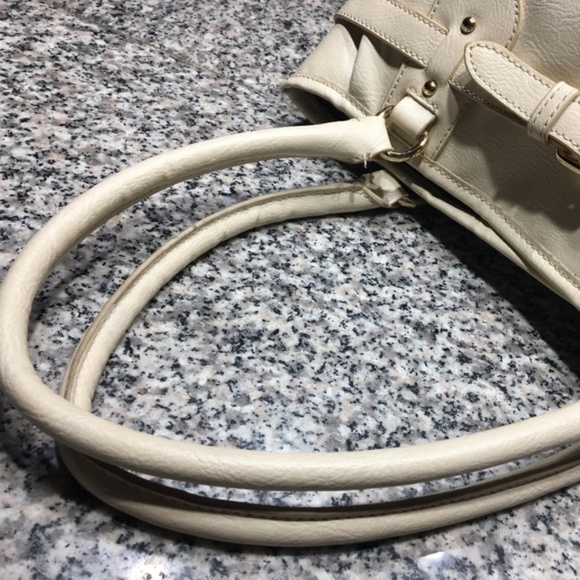 Tommy Hilfiger Cream All Leather Satchel - Picture 7 of 9